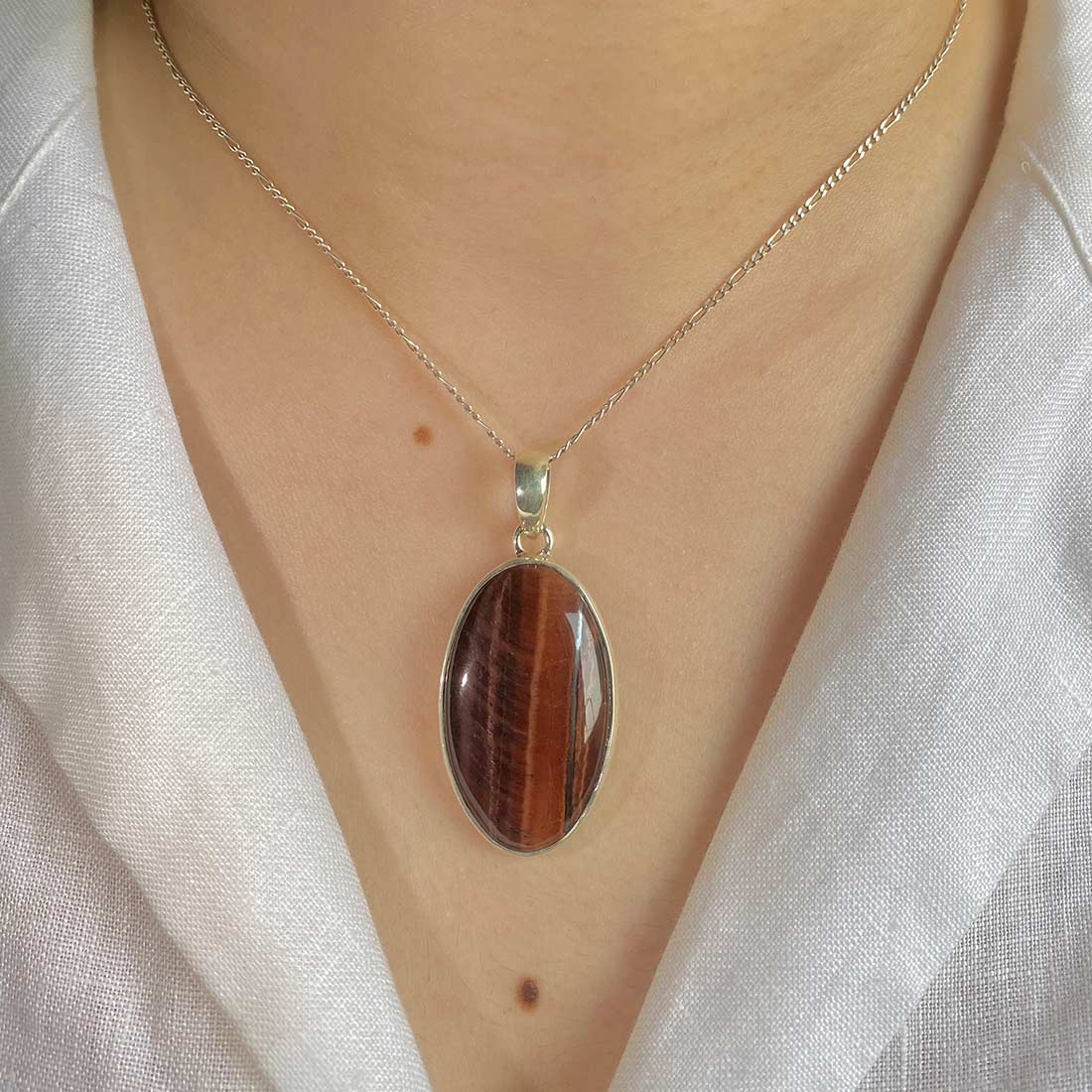 Red Tiger Eye Pendant-(RTE-P-21.)